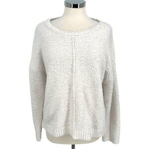 Studio B By Bobeau Womens White Textured Knit Sweater Size XL